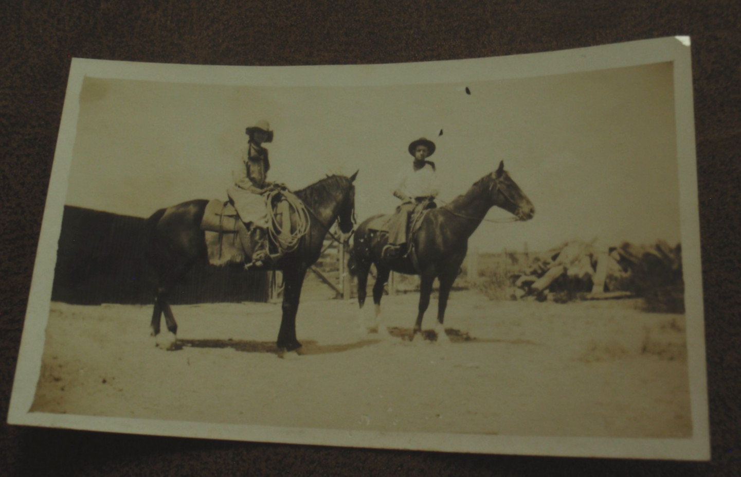 Ready to ride out Cowboy & Cowgirl Van Horn TX 1918 RP Snapshot C#34