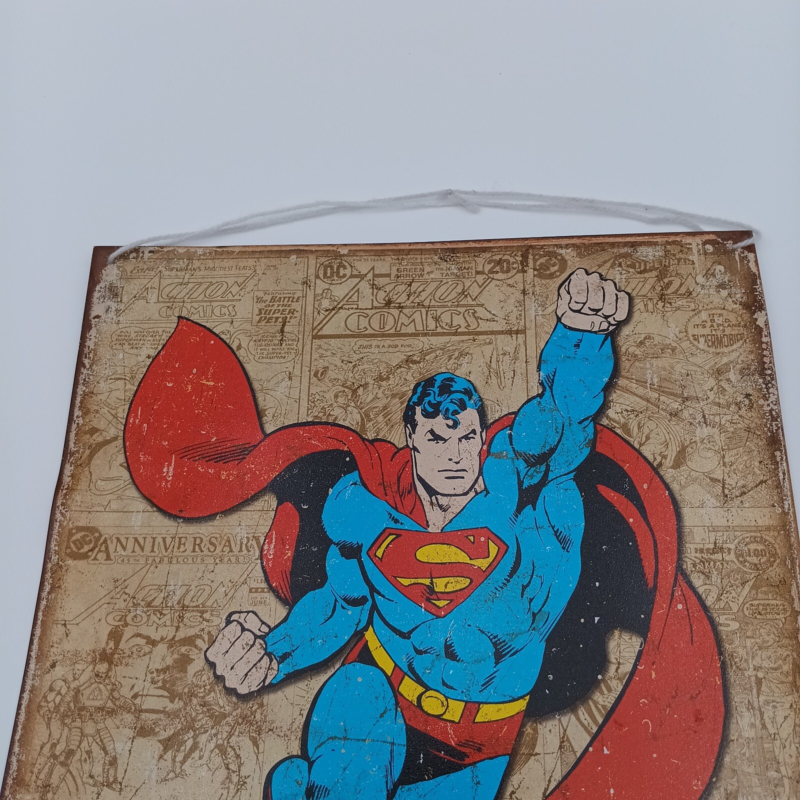 Superman DC Universe Weathered Panel Tin Metal Sign Decor 12.5 X 16
