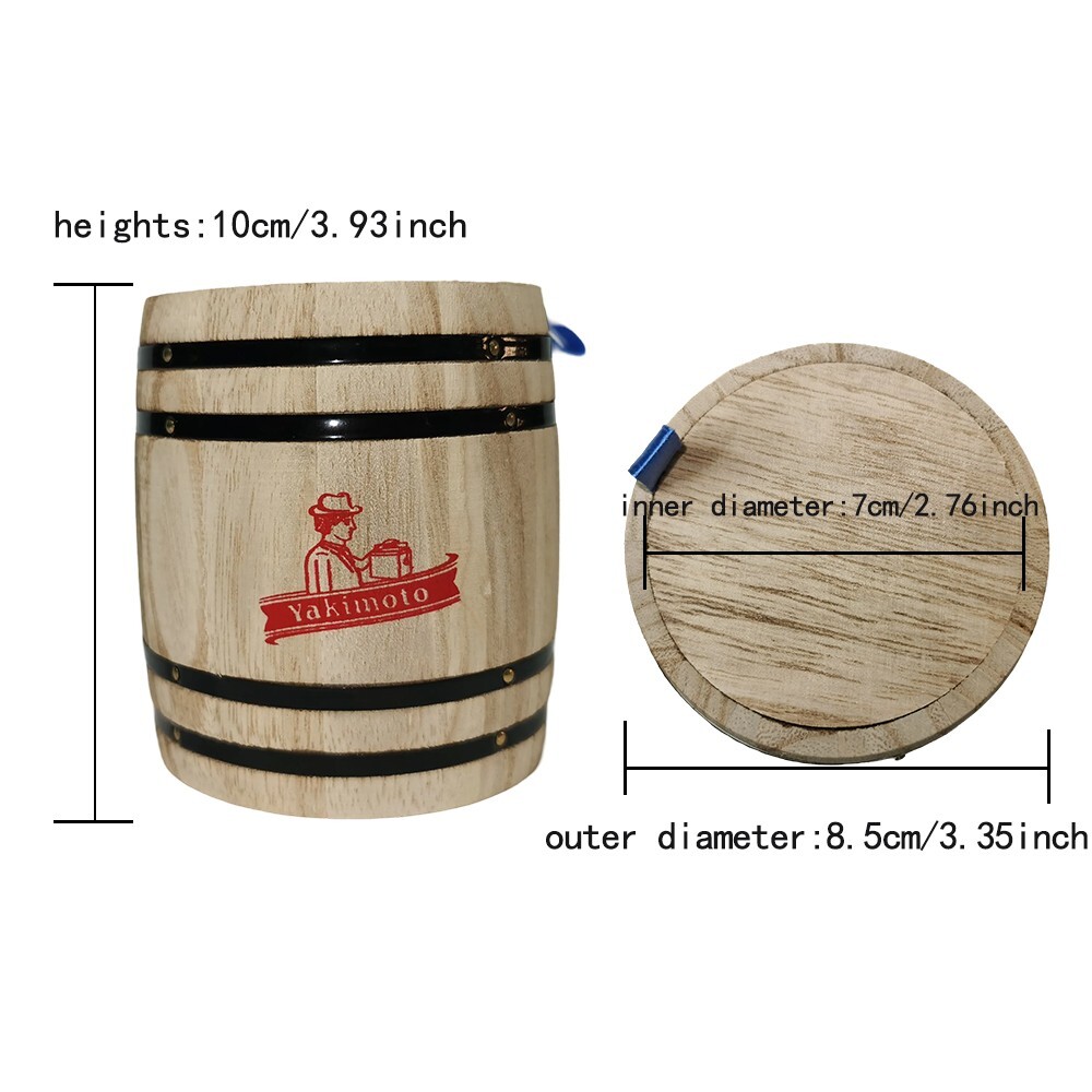 Yakimoto 1pc Wooden Cookie Candy Storage Jar with Lid for Indoor Kitchen