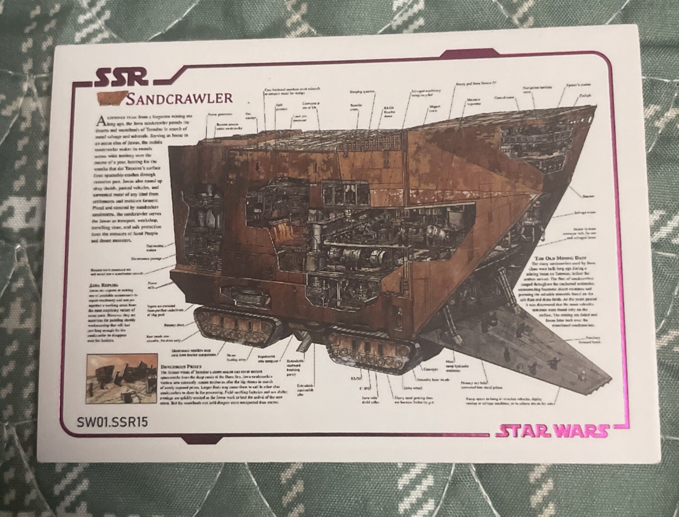 Sandcrawler 2023 Star Wars Prerelease SW01 SSR15 55pt Card Ship Diagram