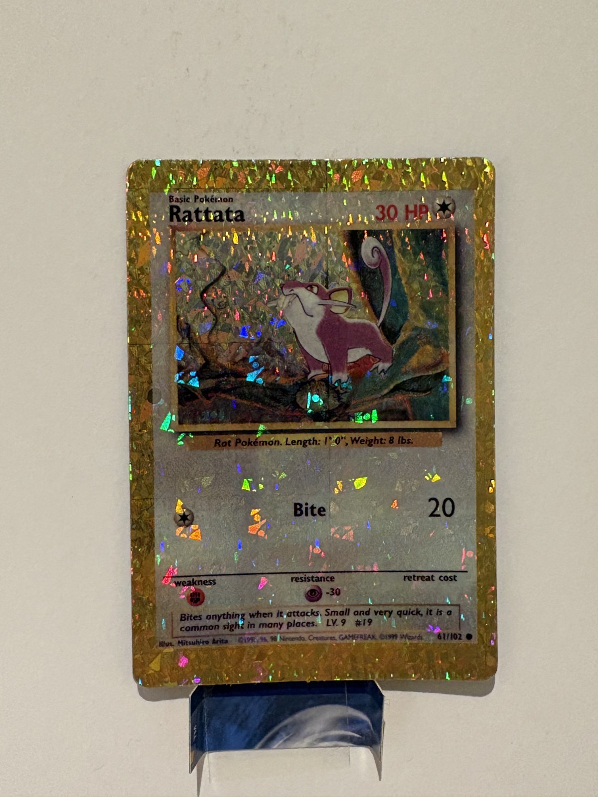 Rattata base set 61/102 Pokemon Glossy Vending Sticker