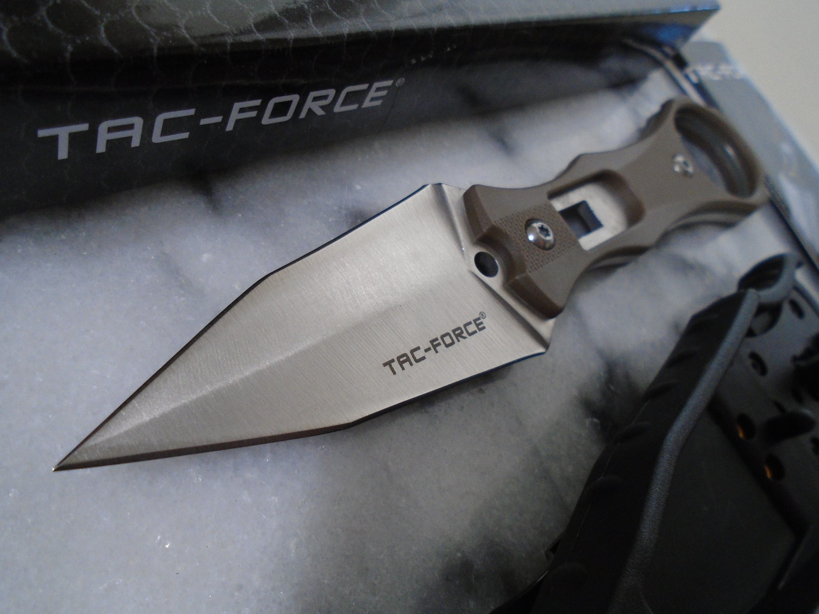 Tac-Force Covert Dual Edge Dagger Boot Knife Locking Clip Sheath Brown 6 1/2″ OA