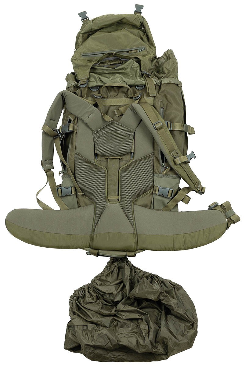 Deuter Army Backpack Trekking Rucksack Combat Rucksack Olive approx. 55 Liter Used