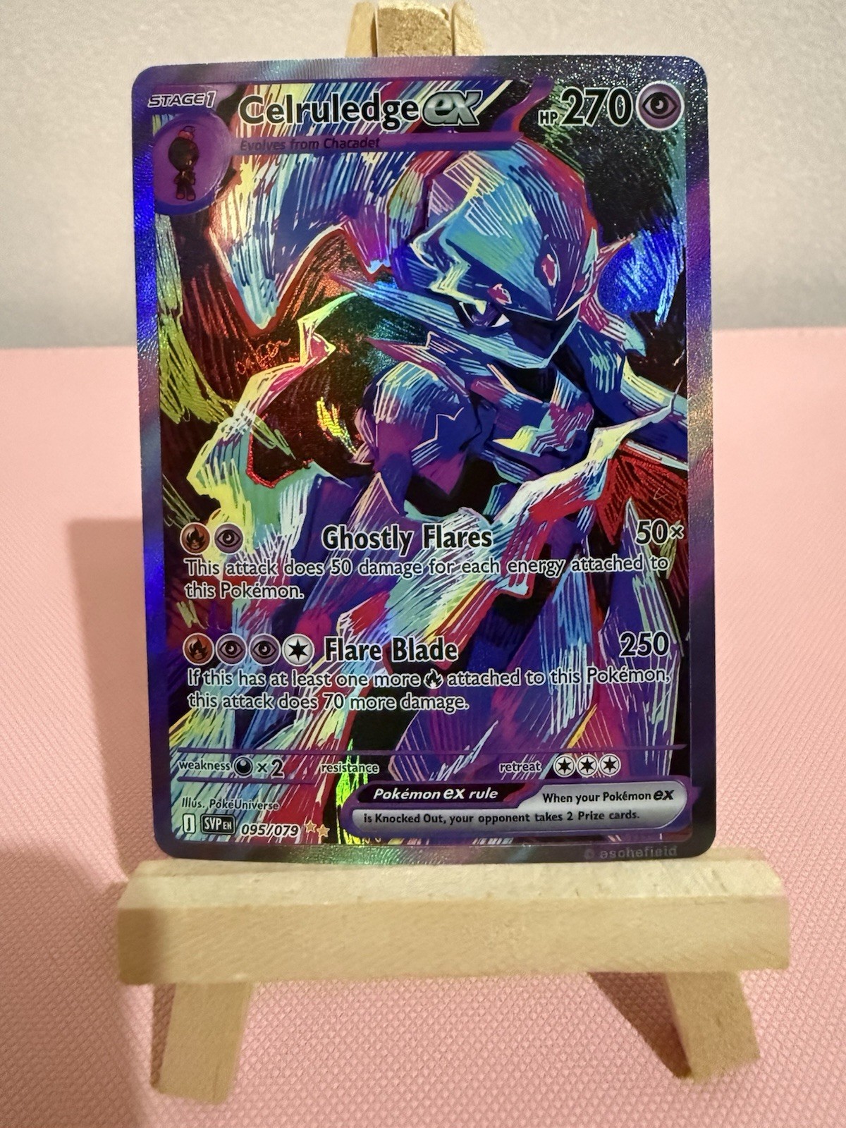 Ceruledge Ex Pokemon Card DISPLAY ART CARD
