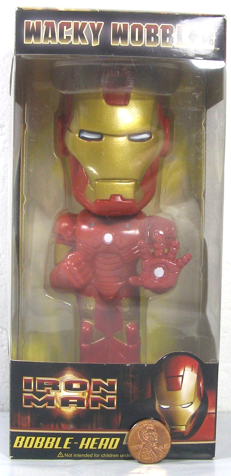 Funko Wacky Wobbler Bobble-Head Iron Man Figure 2008 China Marvel