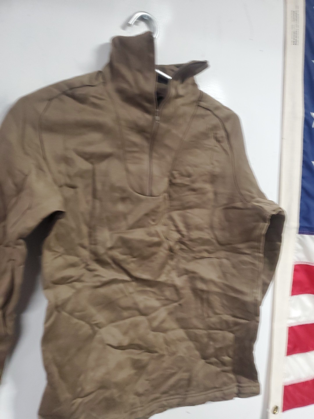 Small USGI Polypro Cold Weather Thermal Top Undershirt Tan Polypropylene Bin