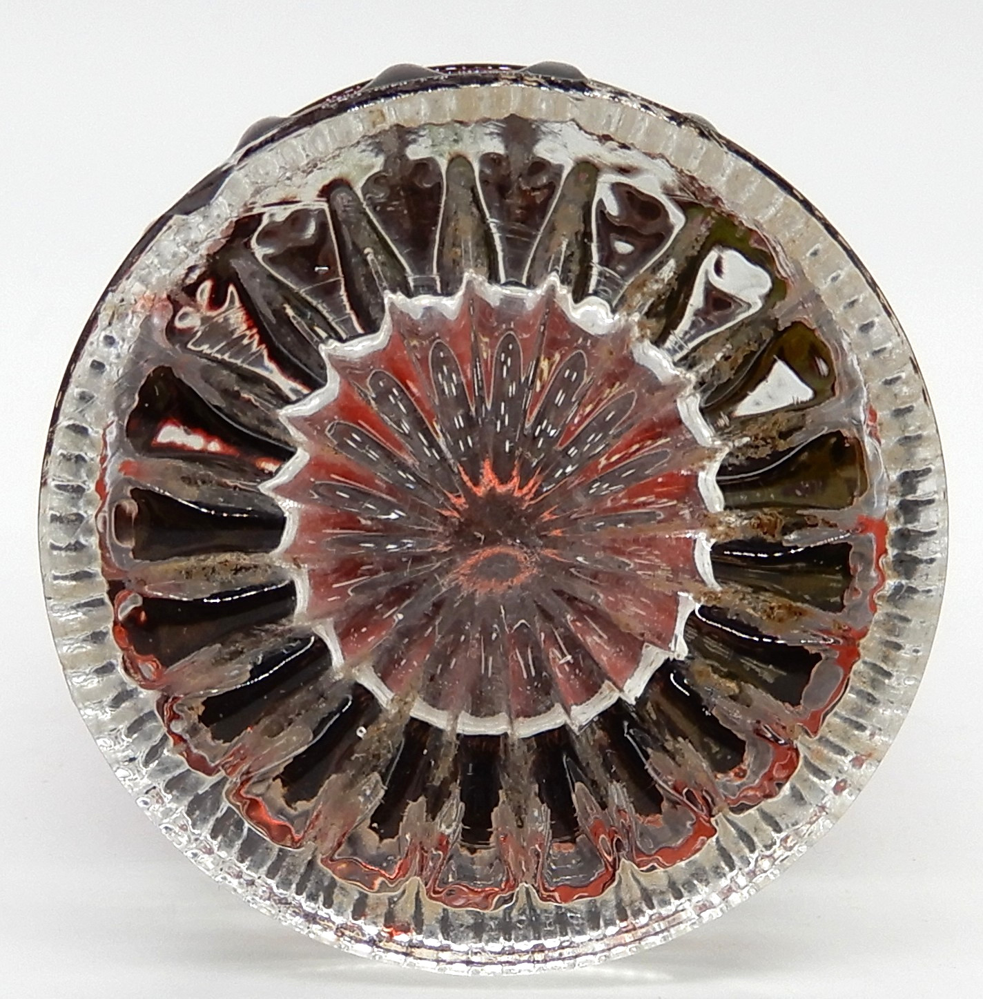 Antique Cranberry Glass Ruby Flash Souvenir Shaker Eureka Springs, Ark.