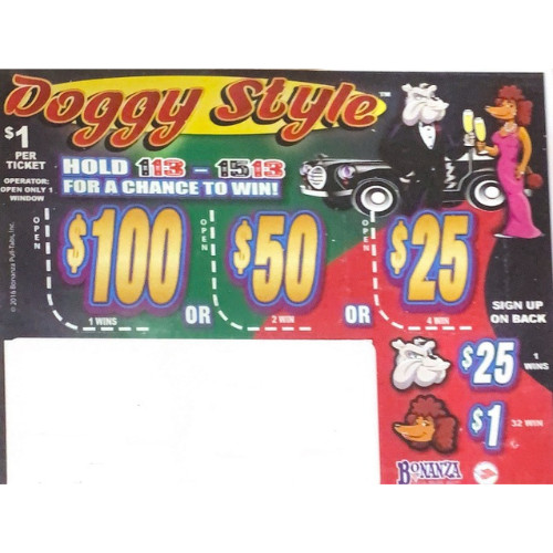 Doggy Style 1 PT/83P 240 Pull Tabs Hard Card Tickets Flash Quick Bar Party Game