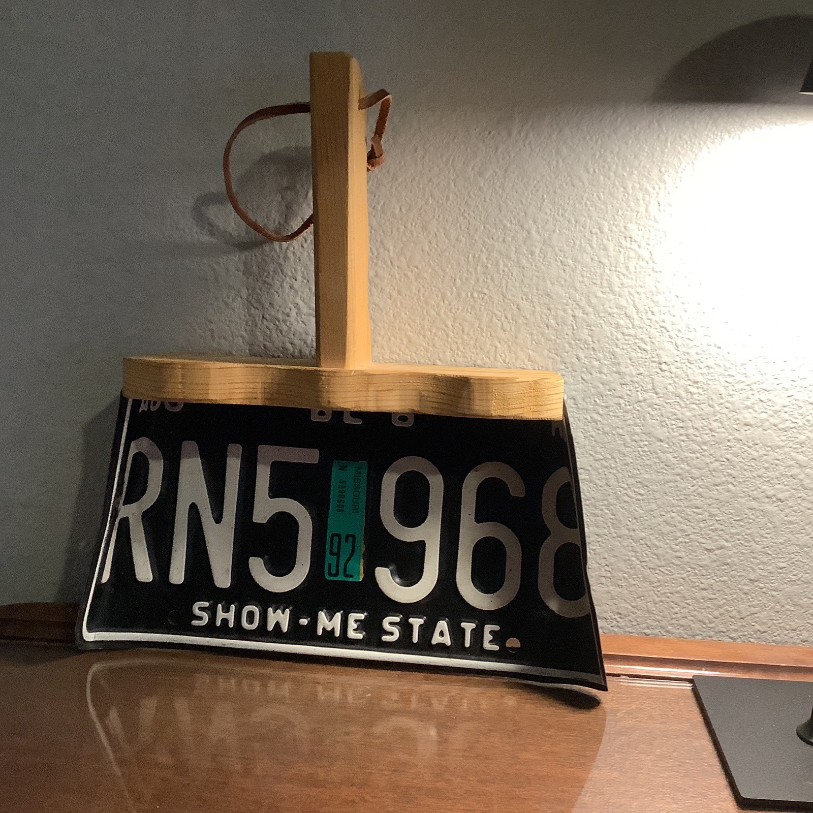 Vintage Missouri License Plate Dust Pan – Handmade Folk Art Rustic Decor NEW WOT