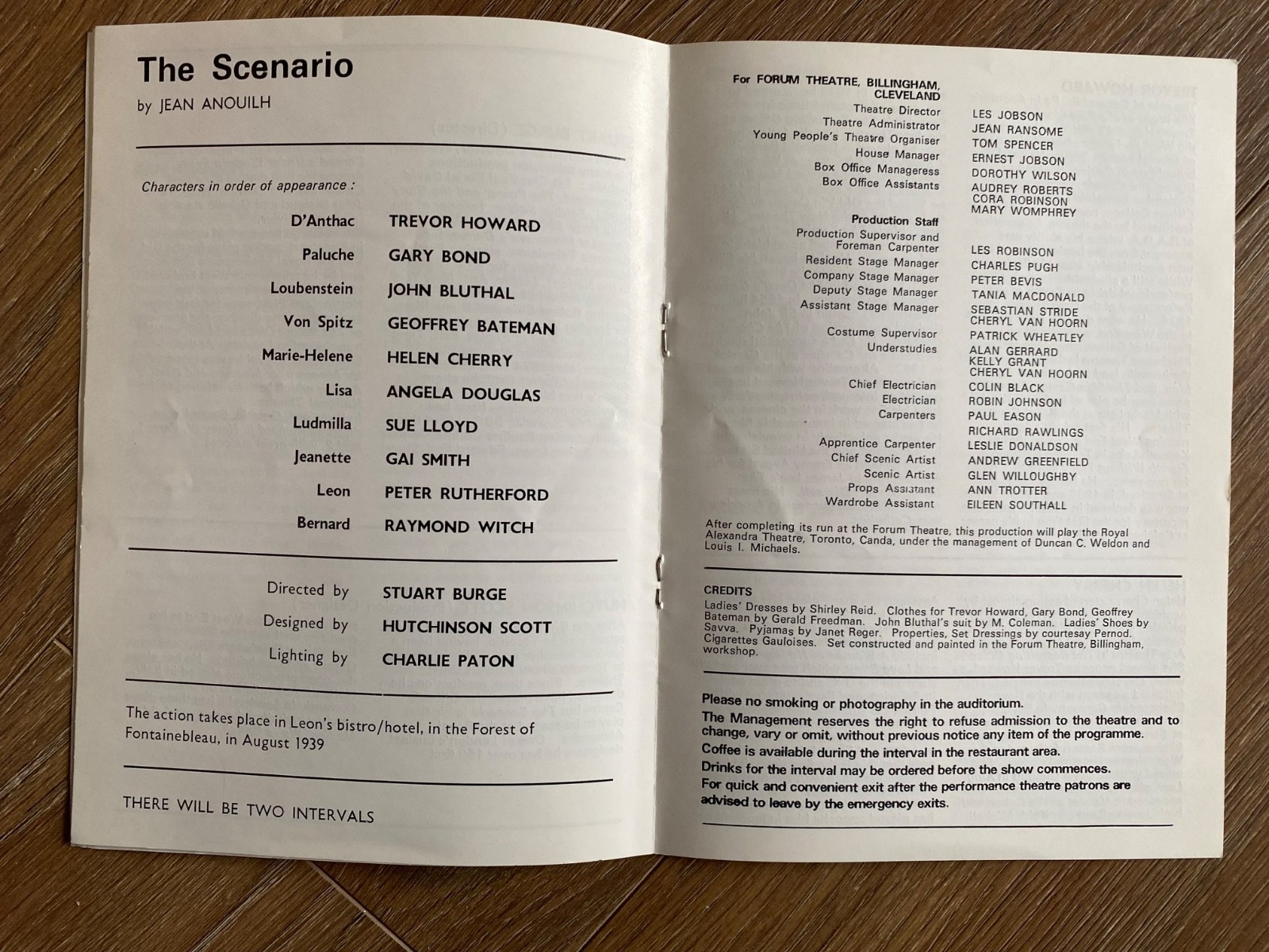 TREVOR HOWARD 2 THEATRE PROGRAMMES