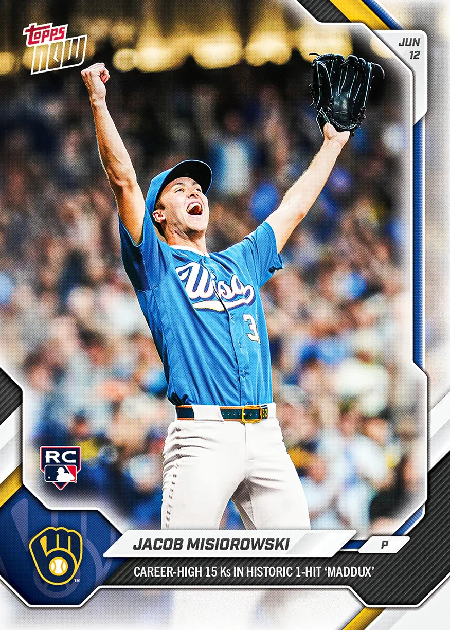 2026 TOPPS NOW JACOB MISIOROWSKI ROOKIE # 325 CARD LIMITED EDITION RC