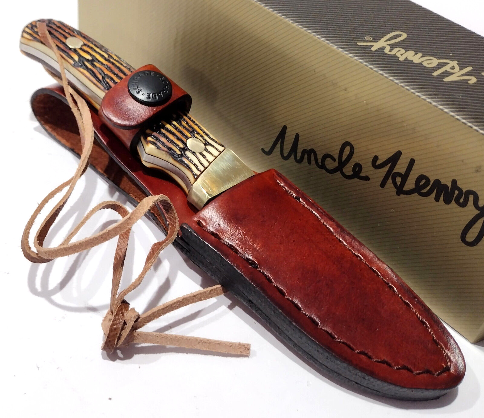 Schrade Old Timer Uncle Henry Pro Hunter Mini Full Tang Fix Blade Skinning Knife