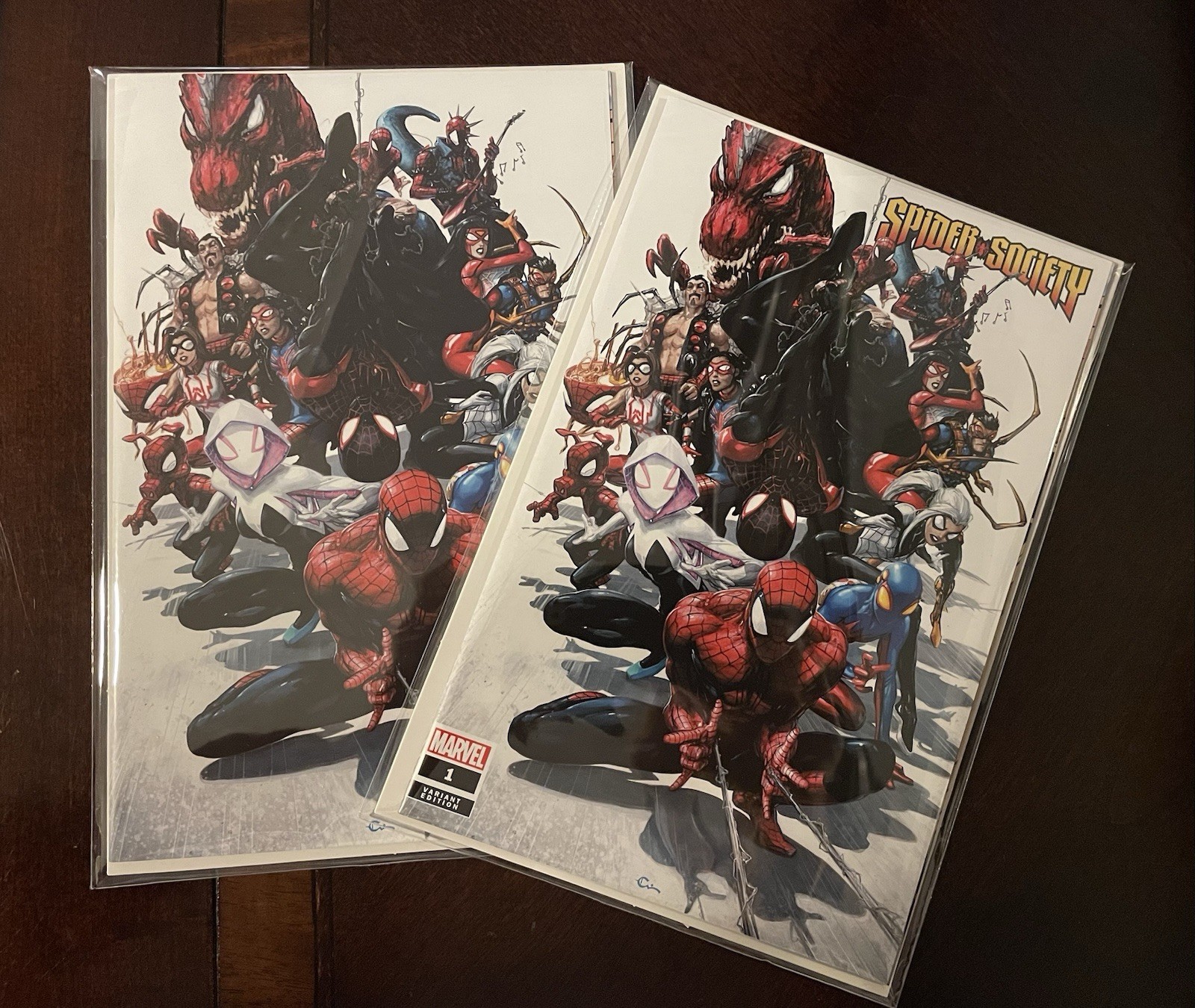 Spider Society 1 Clayton Crain Variant set W/COAs – Trade 466/919 Virgin 81/616