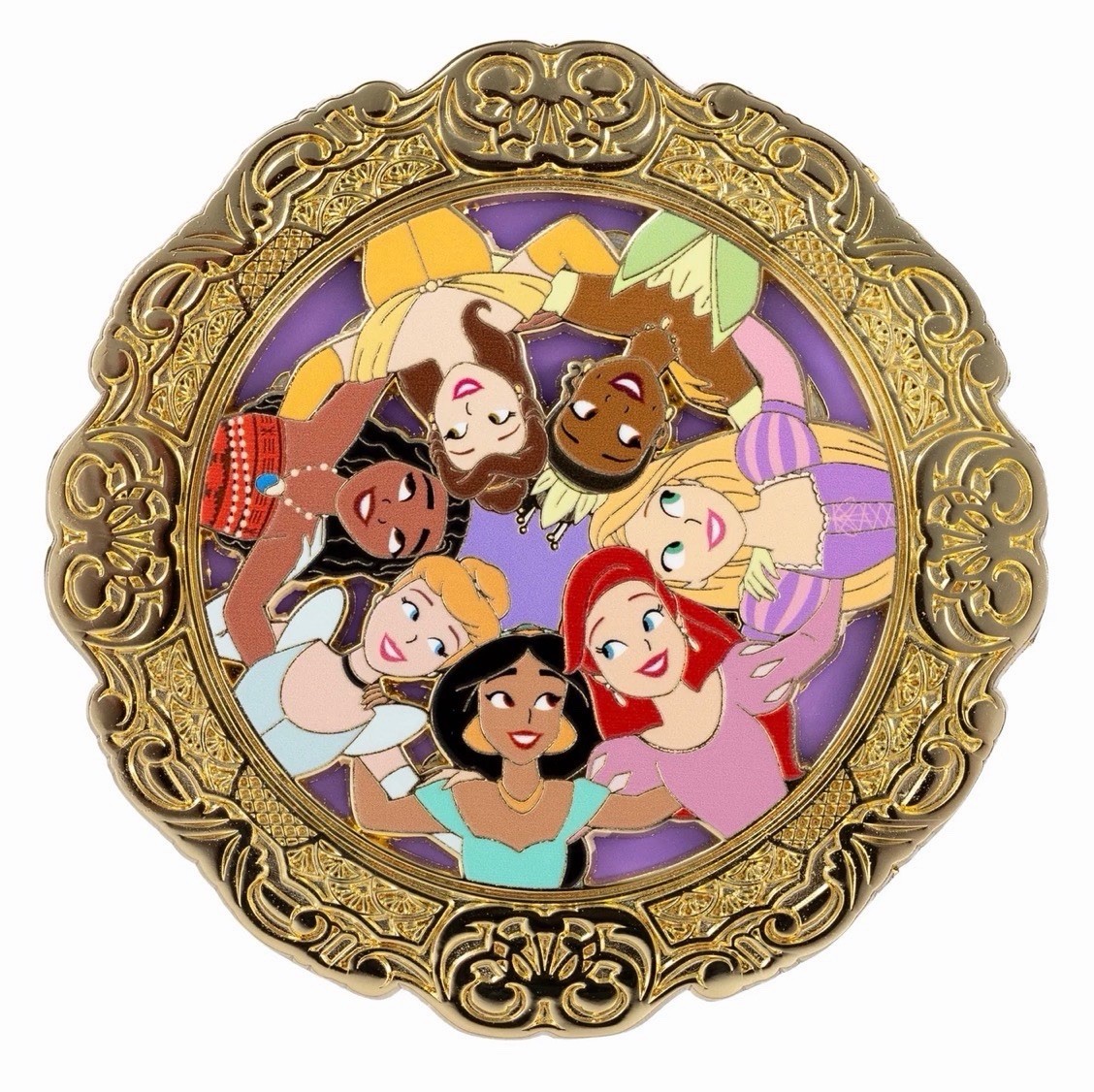 Pink A La Mode Disney Princesses Friendship Spinning Jumbo pin LE 500 Ariel PALM