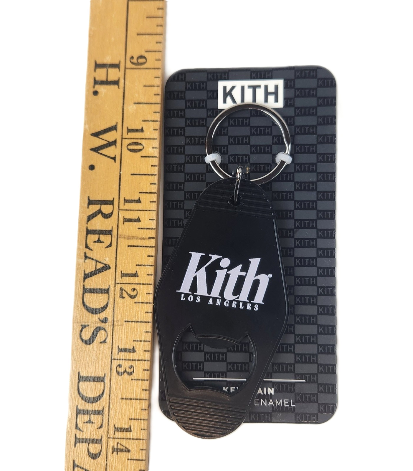 Kith Los Angeles Store Exclusive Bottle Opener Keychain LA Motel Black Key Chain
