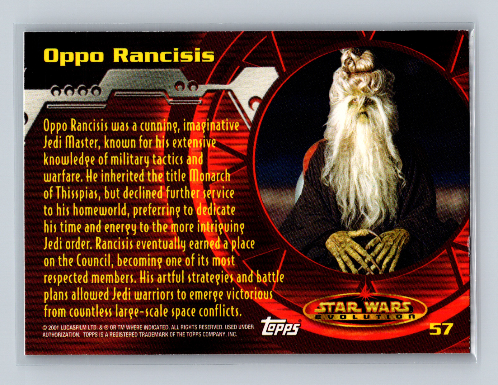 2001 Topps Star Wars: Evolution Oppo Rancisis #57