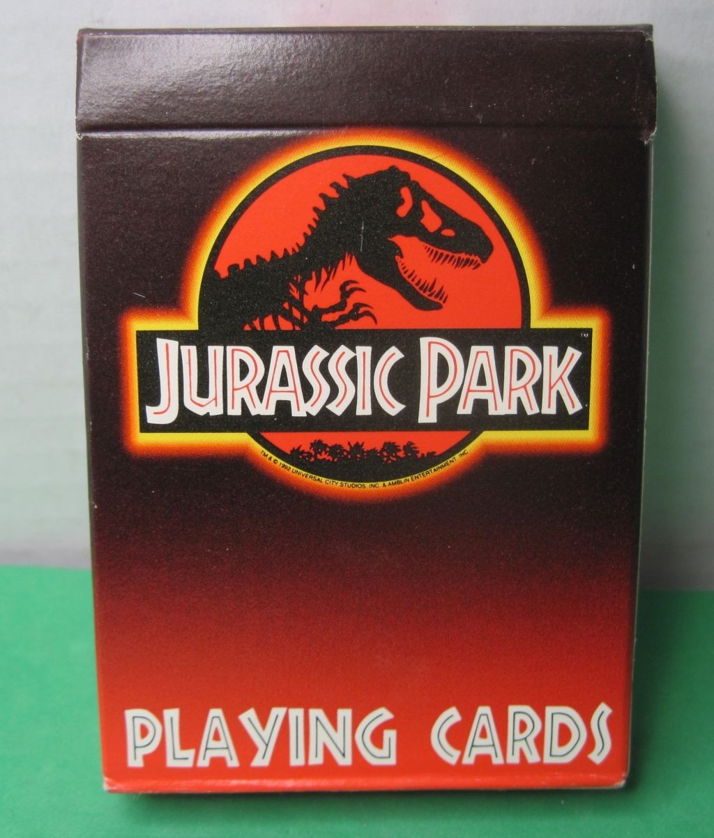 Vtg 1993 Jurassic Park Playing Cards Sealed Bonus: Topps Promo Collector Card
