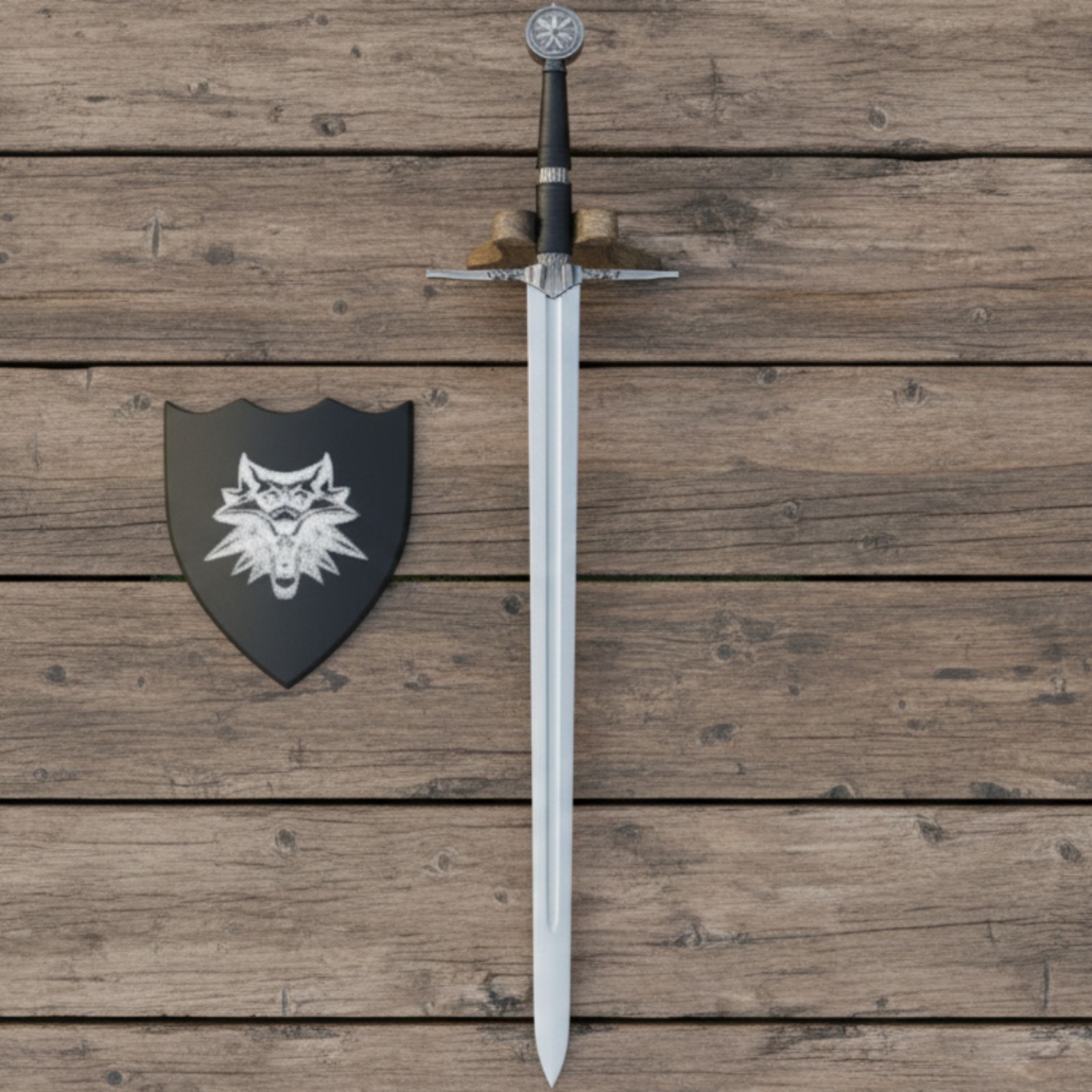 The Witcher 3 Custom Handmade White Wolf Sword Geralt of Rivia Replica, 40 Inch