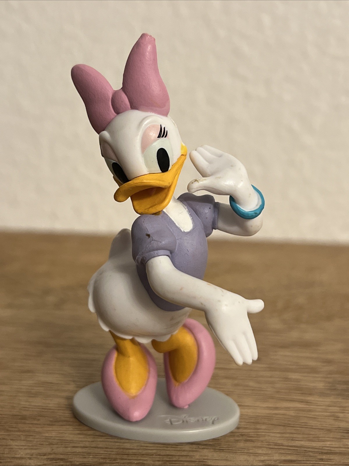 Daisy Duck Disney Character 3.5” Figure PVC Toy On Base