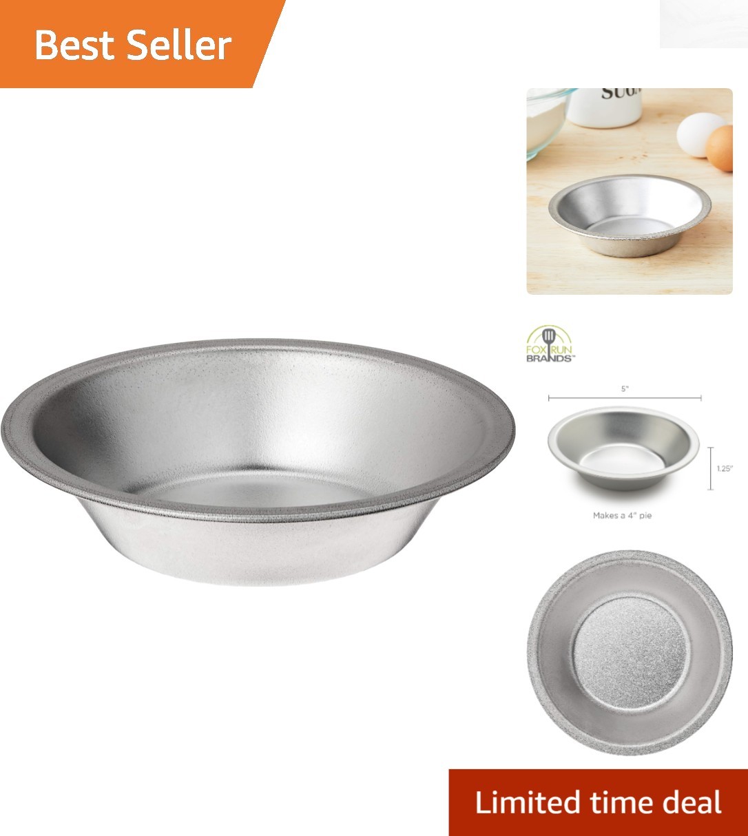 Gourmet Mini Pie Pan – 5-Inch Tin-Plated Steel for Perfect Baking Every Time