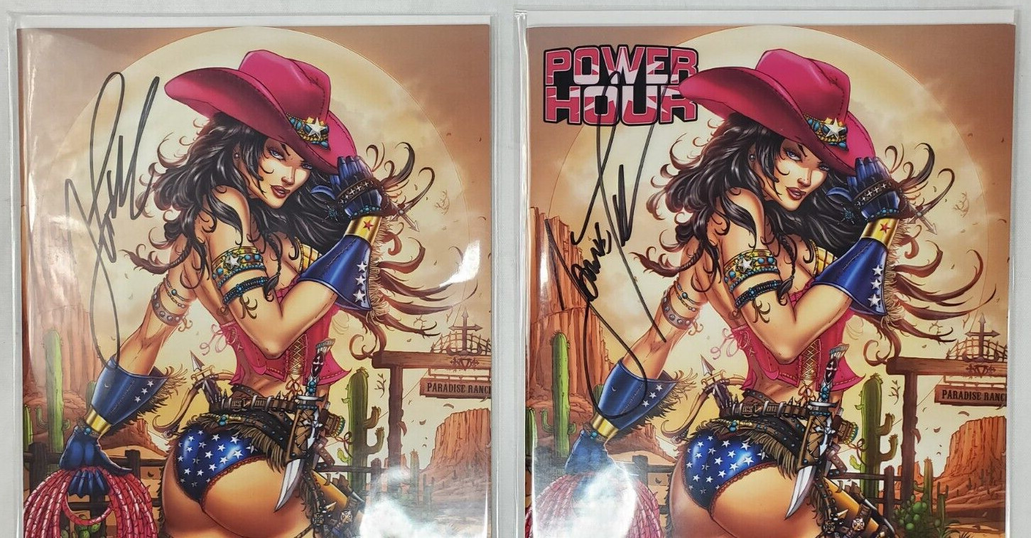 Power Hour 1 Comic Set Signed W COA Limited 200 Dallas Fan Expo Jamie Tyndall