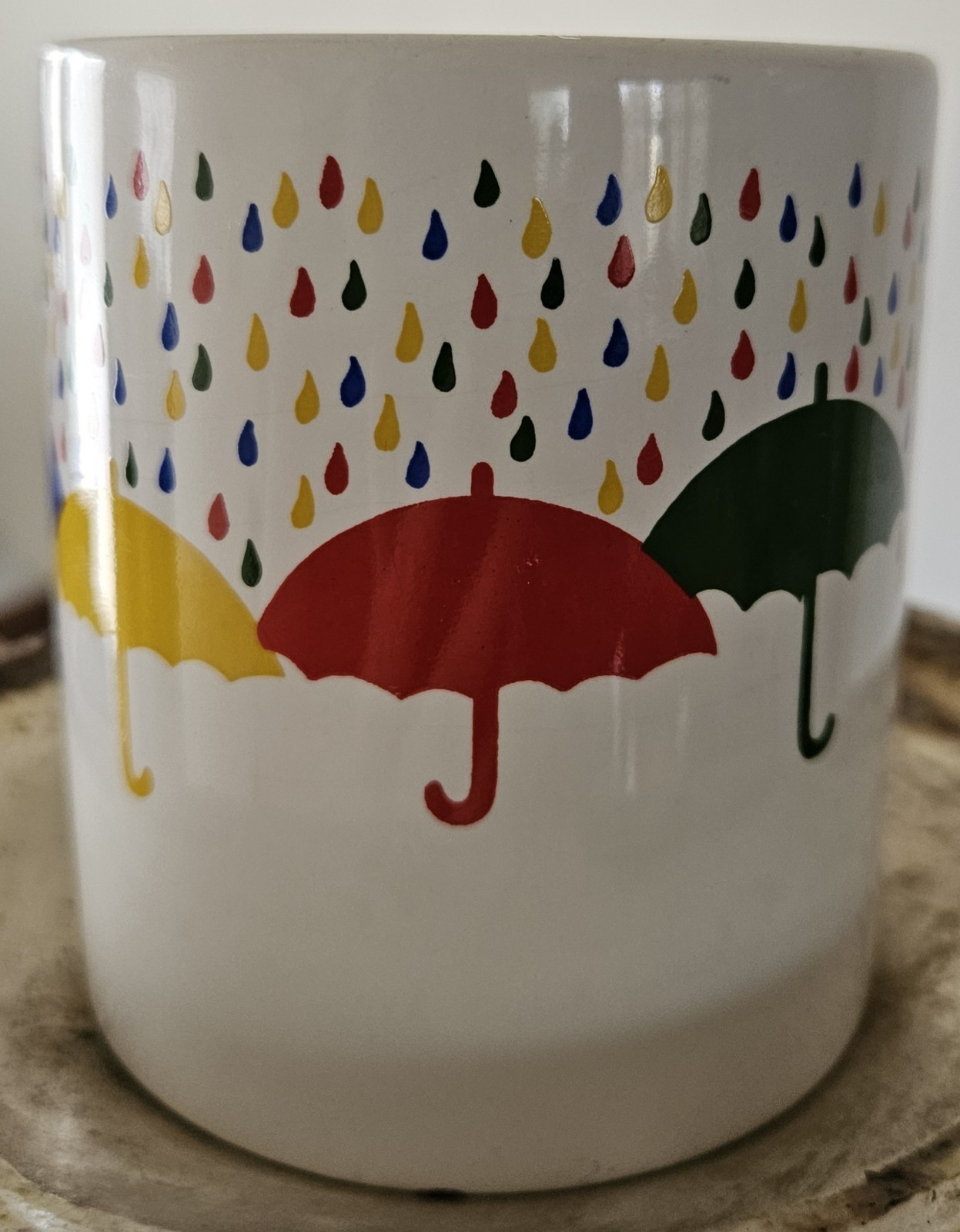 Waechtersbach West Germany Primary Colors Rain Umbrellas Coffee Mug