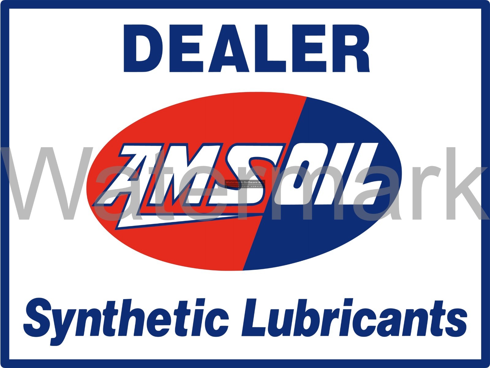Amsoil Dealer Metal Sign 9″ x 12″ or 12″ x 16″