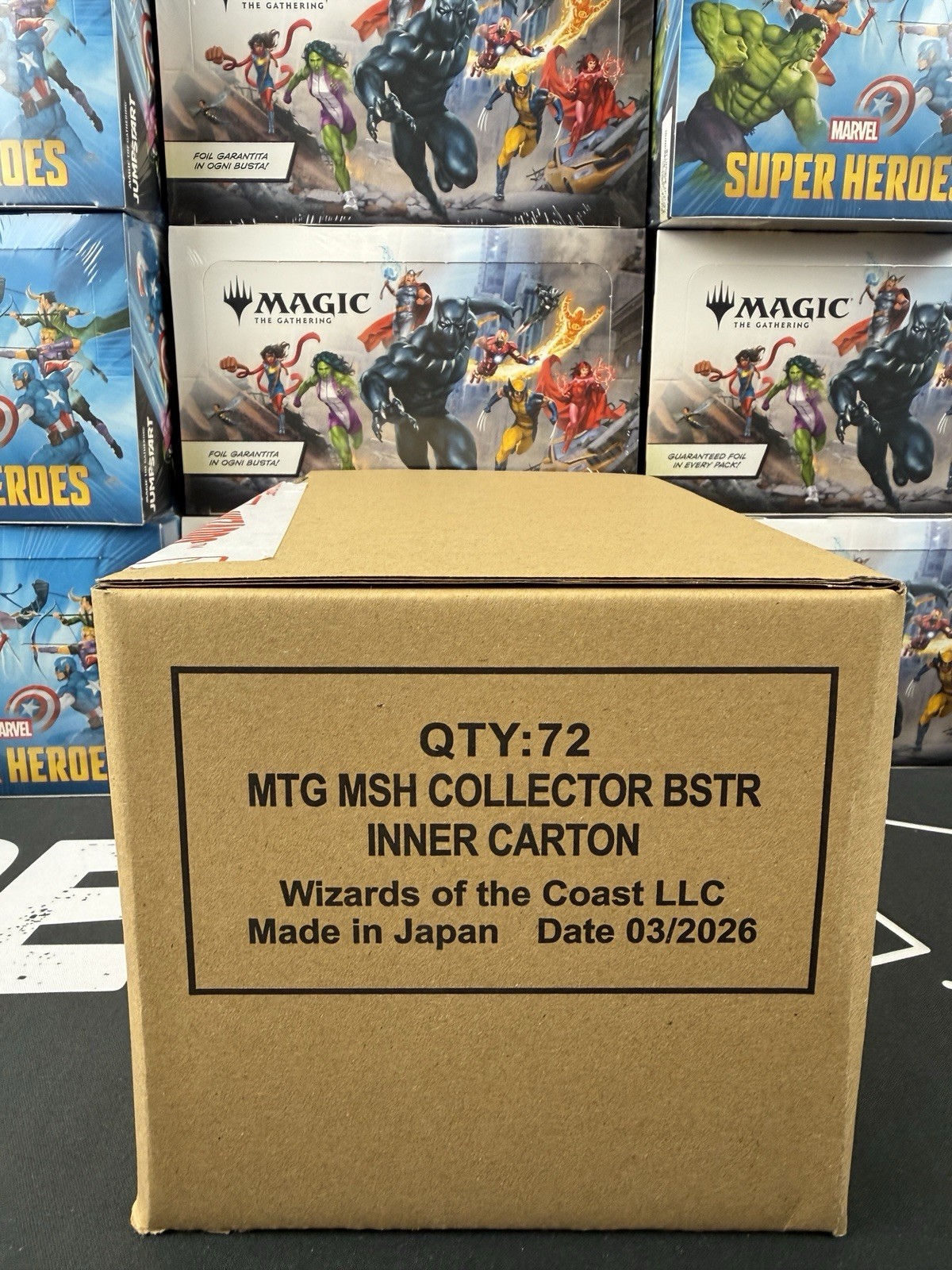 MAGIC THE GATHERING MARVEL SUPER HEROES COLLECTOR BOOSTER BOX SEALED CASE ENG