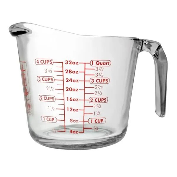 Anchor Hocking Vintage Fire King Glass Measuring Cup 4 Cup 32 oz – Fast Ship