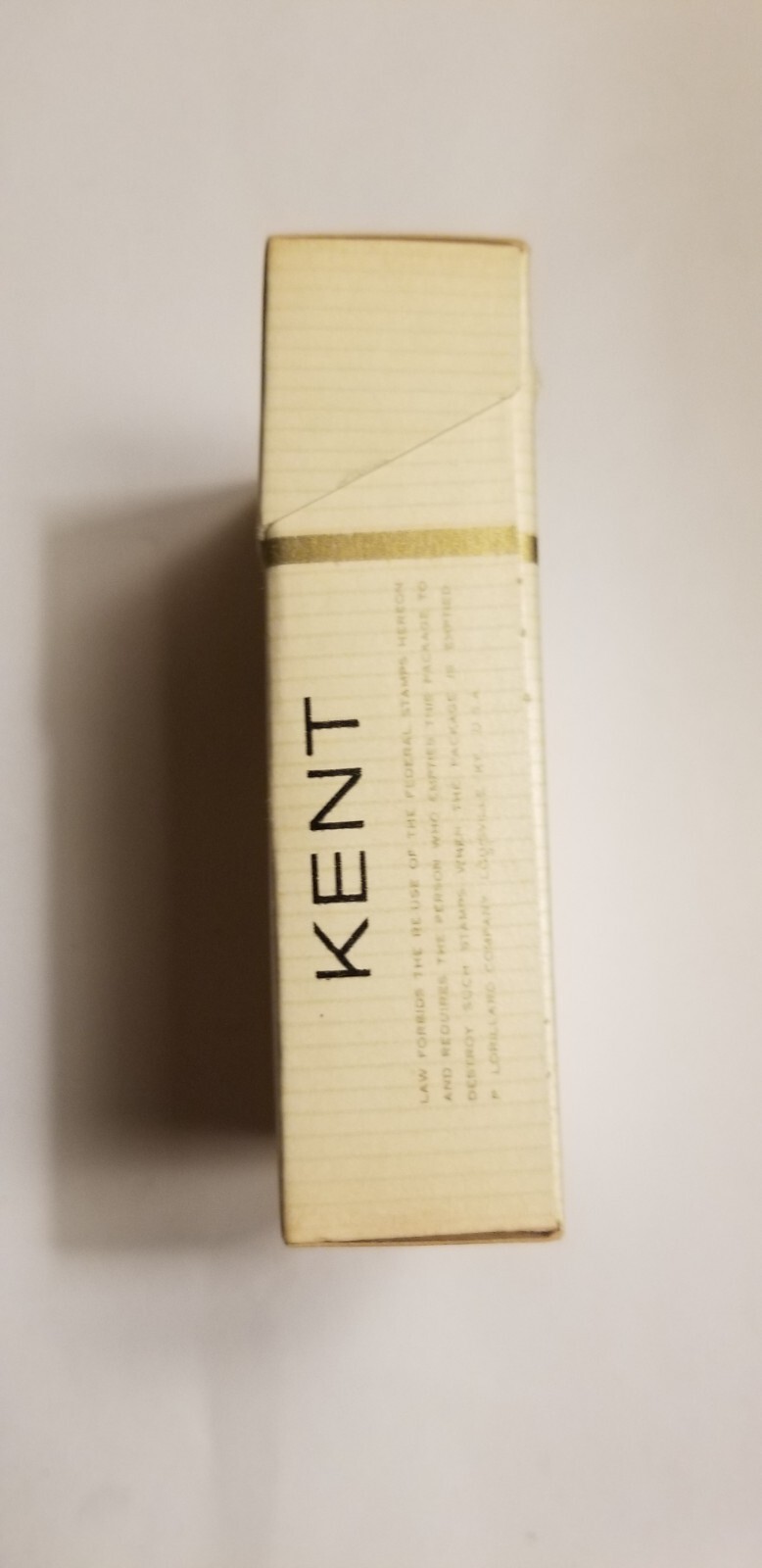 Vintage KENT MICRONITE filter CIGARETTE flip top package empty box no warning