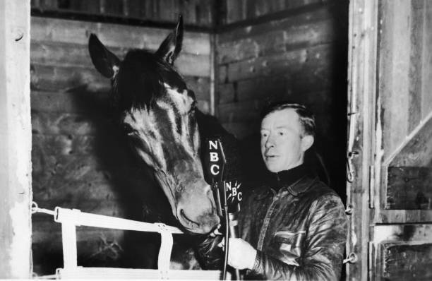 Race Horse Seabiscuit & Red Pollard Etc 1930s 2 Old Horse Racing Photo