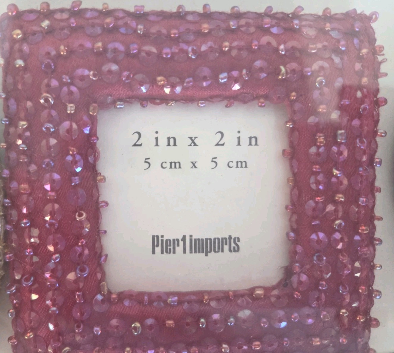 Pier 1 Imports Mini Beaded Frames Set Of 3 Purple Red Gold Vintage Y2K Style