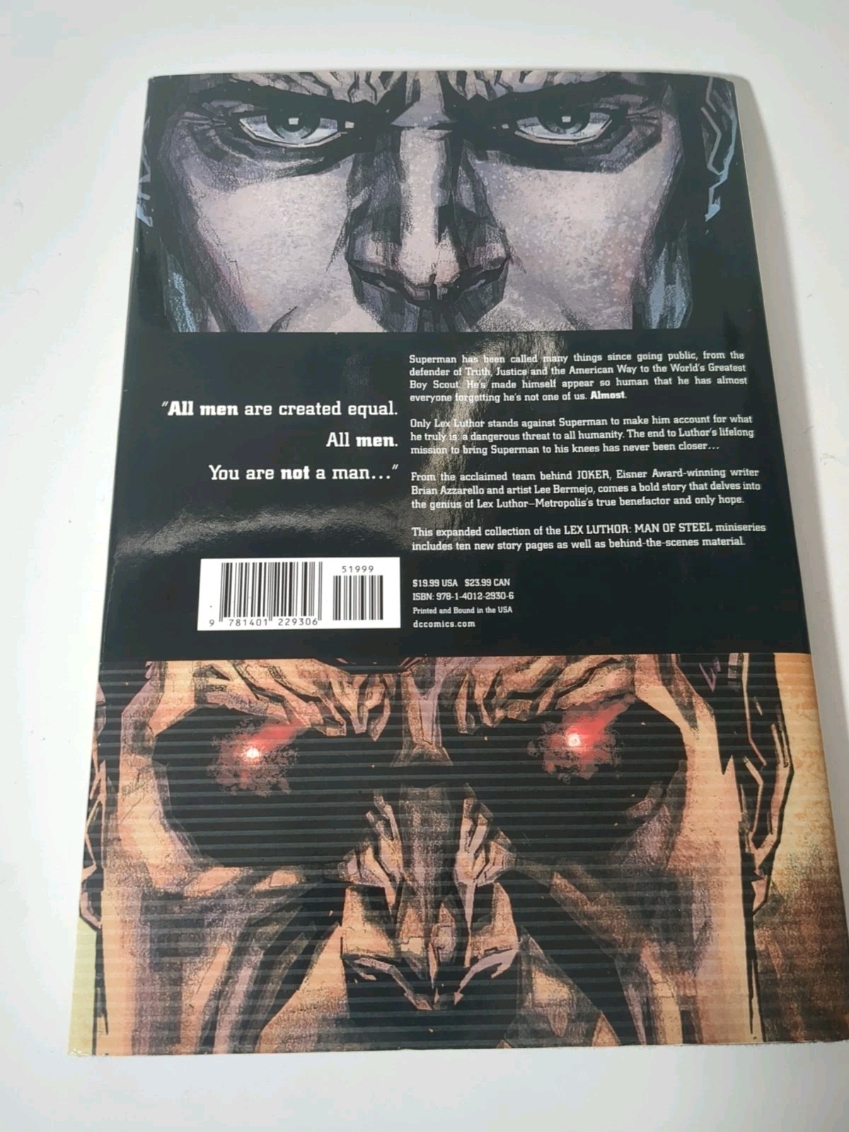 Luthor by Azzarello, Brian Hardback DC Comics Graphic Novel With Dust jacket
