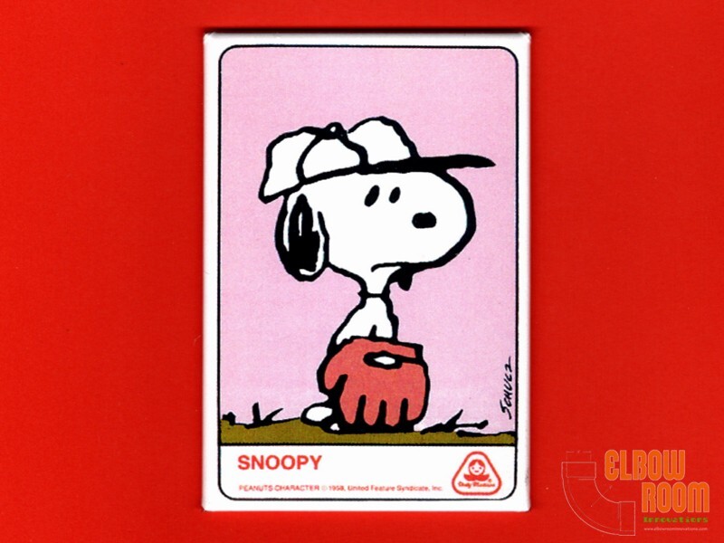 Dolly Madison Peanuts baseball card art 2×3″ fridge magnet Snoopy