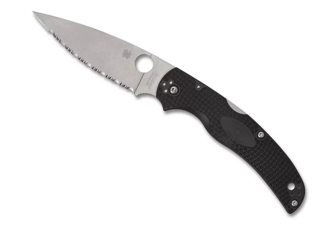 Spyderco Native Chief Black Lightweight Serrated Edge Folding 4.02″ Pocket Knife
