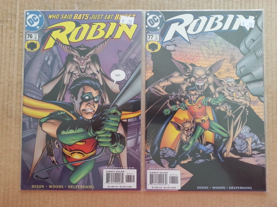 ROBIN #76 & 77 NM- 2000 DC Comics MAN-BAT JAEGER NIGHTWING Chuck Dixon