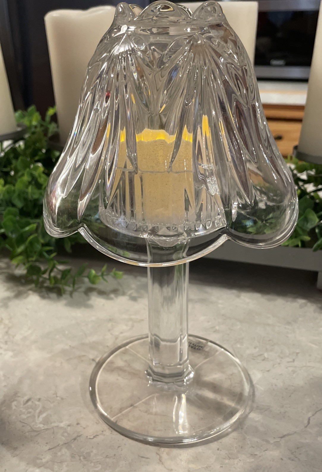 Royal Limited 24% Lead Crystal Votive Lamp/Fairy Lamp 9” Inches Tall
