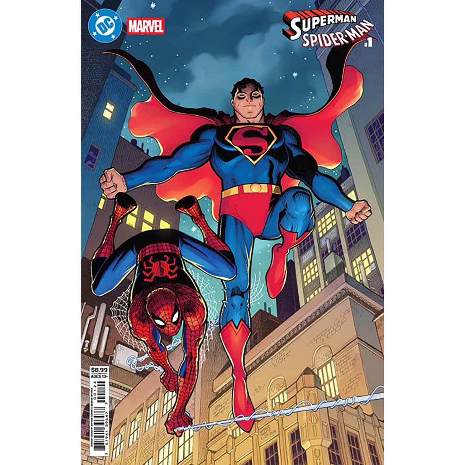 DC Marvel Superman Spider-Man #1 Cover L Arthur Adams Card Stock Variant