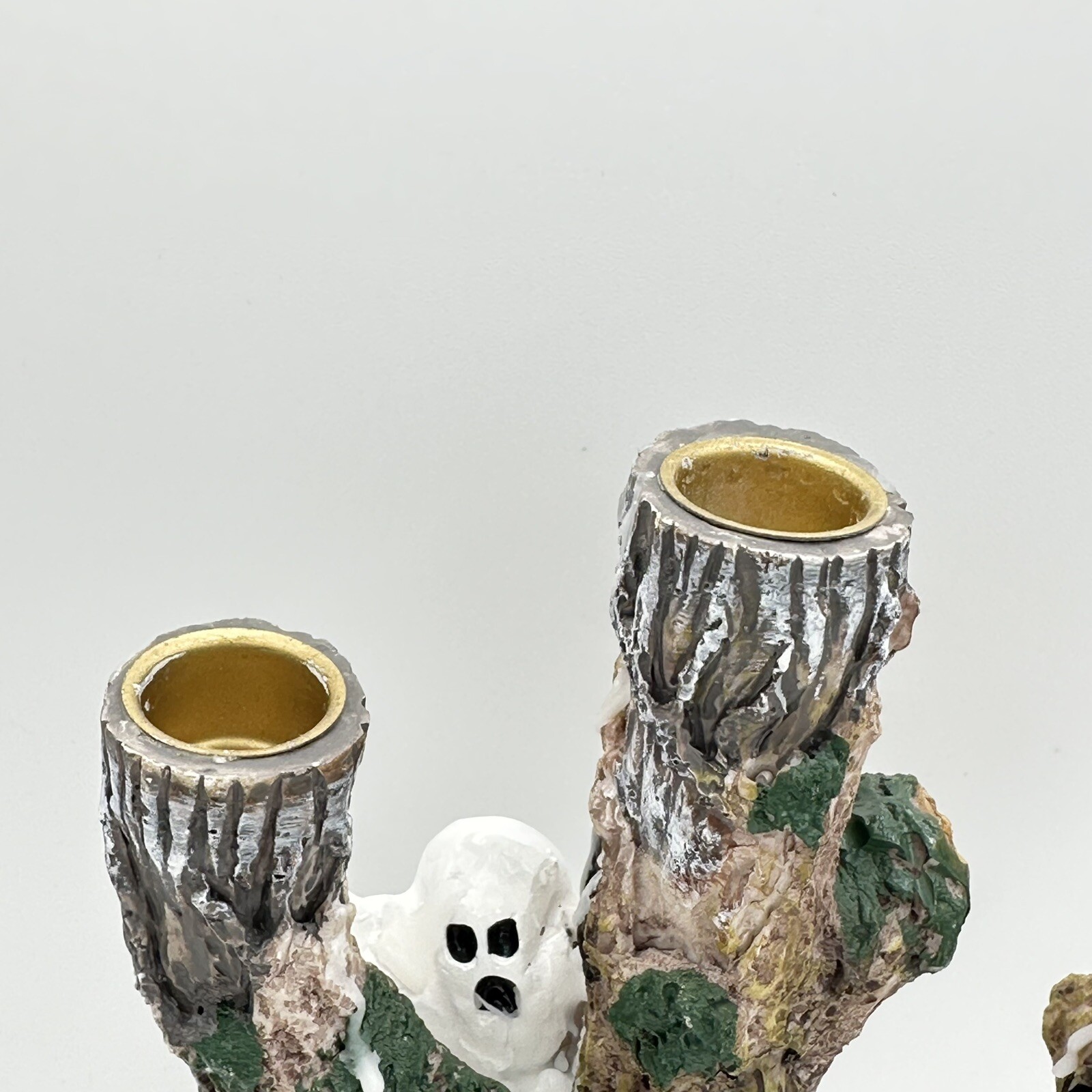 Halloween Haunted Ghost Tree Candle Stick Holder Candelabra Grave Cemetery 9.5in
