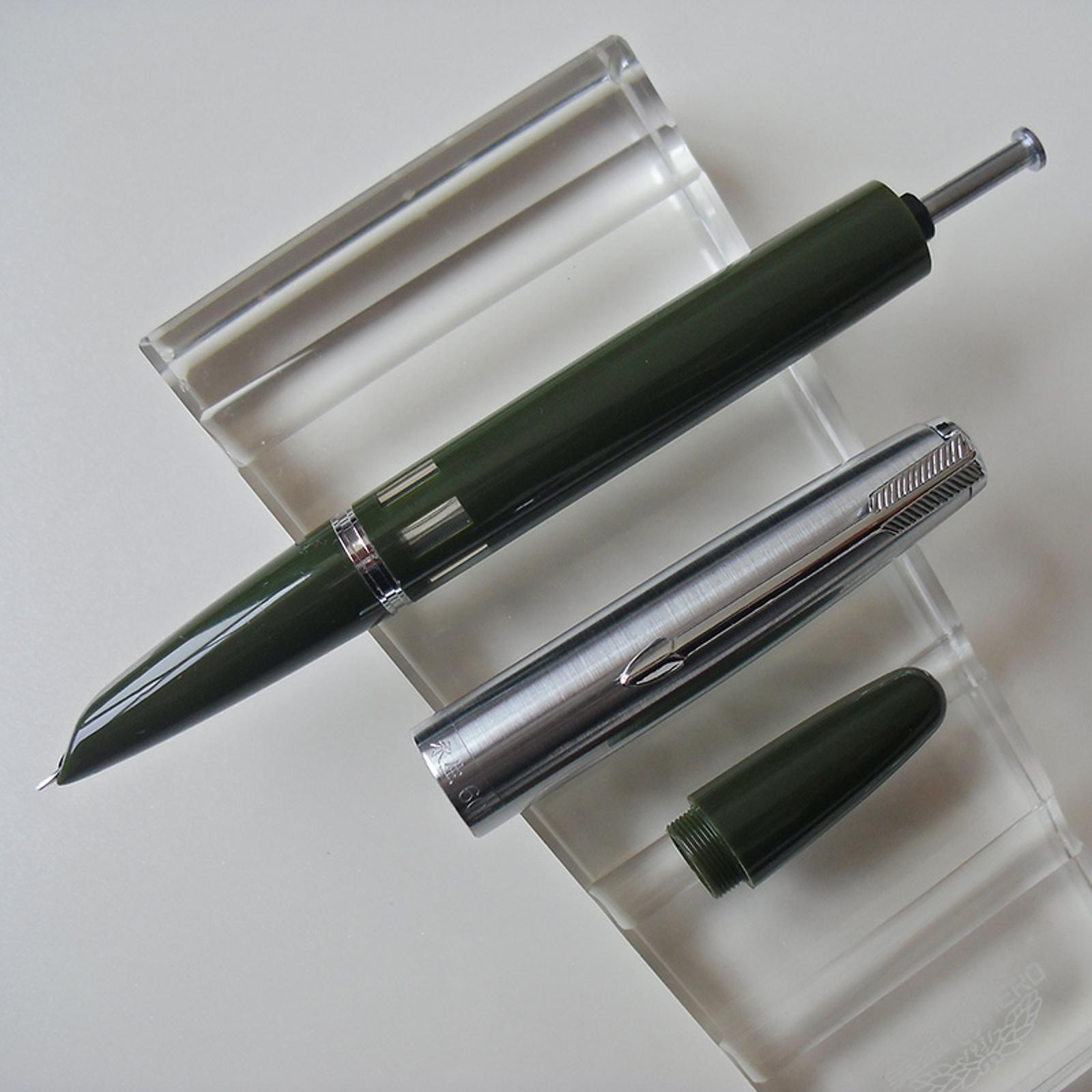 Vintage Wing Sung 601 Steel Cap Vacumatic Fountain Pen F Nib Ink Pen xx