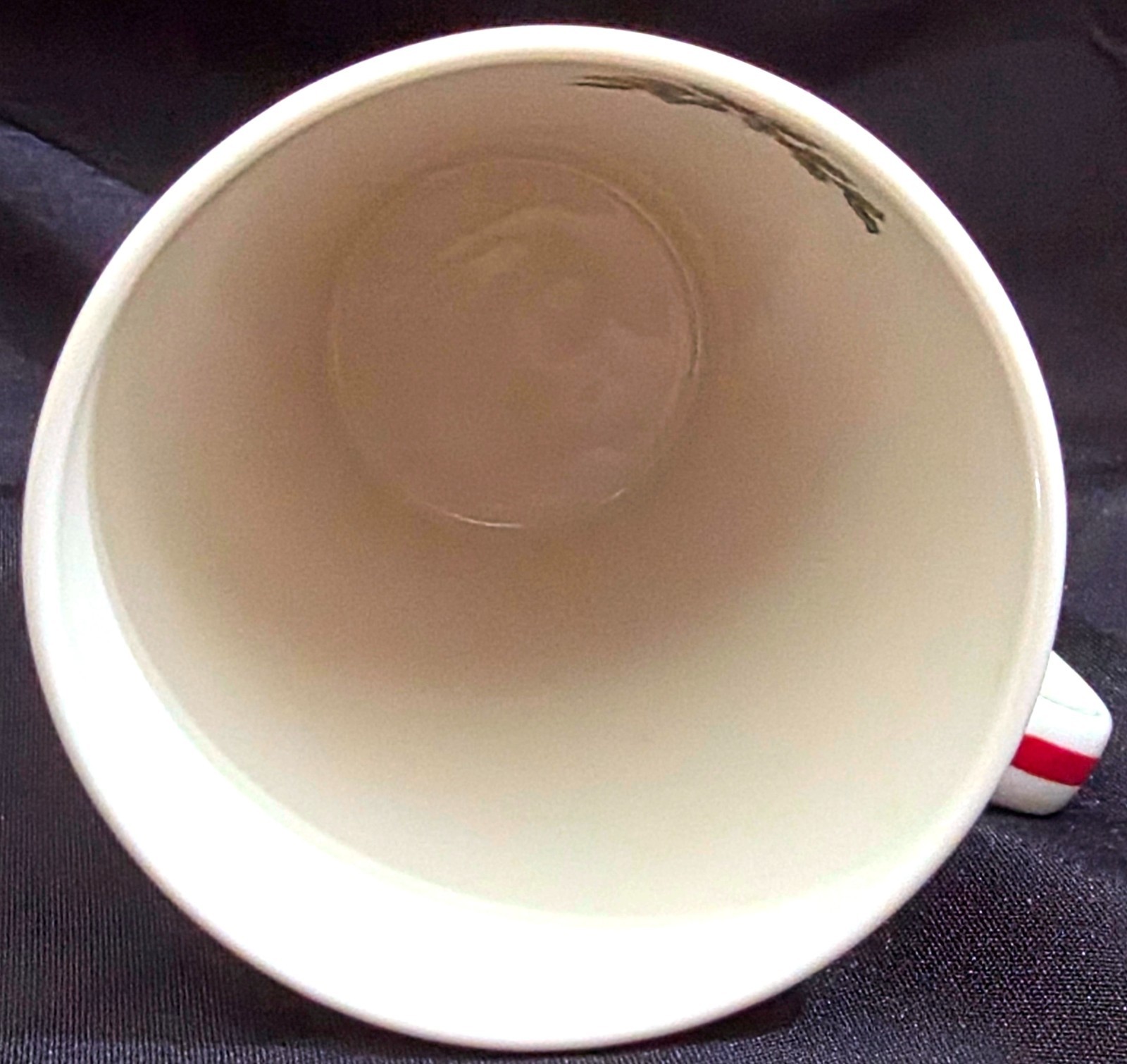 Spode Christmas Tree striped PEPPERMINT MUG jumbo oversize coffee cup 4.625″H