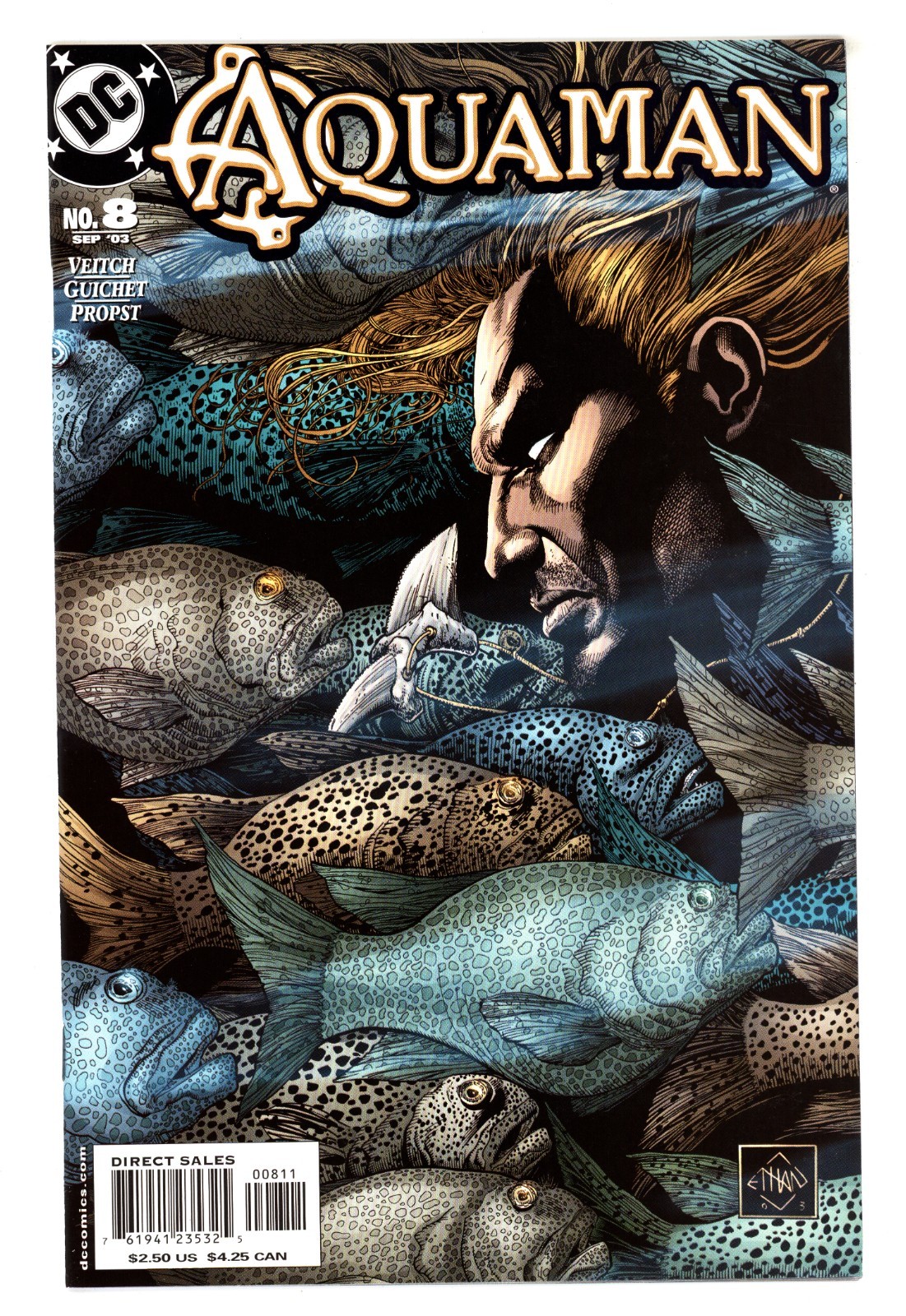 Aquaman (6th Series) #8 NM- 9.2 2003 Ethan Van Sciver Cover