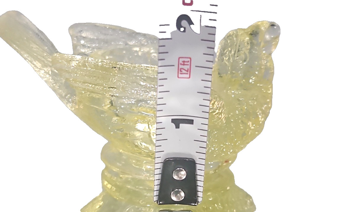 Degenhart Vaseline Yellow Vintage Glass “Bird with Berry” Open Salt Cellar 3″