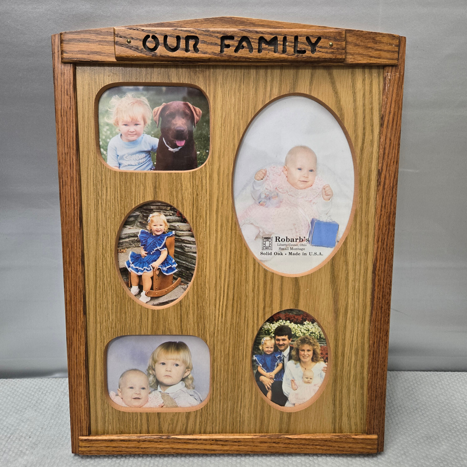 Our Family Picture Frame Multi Photo Solid Oak