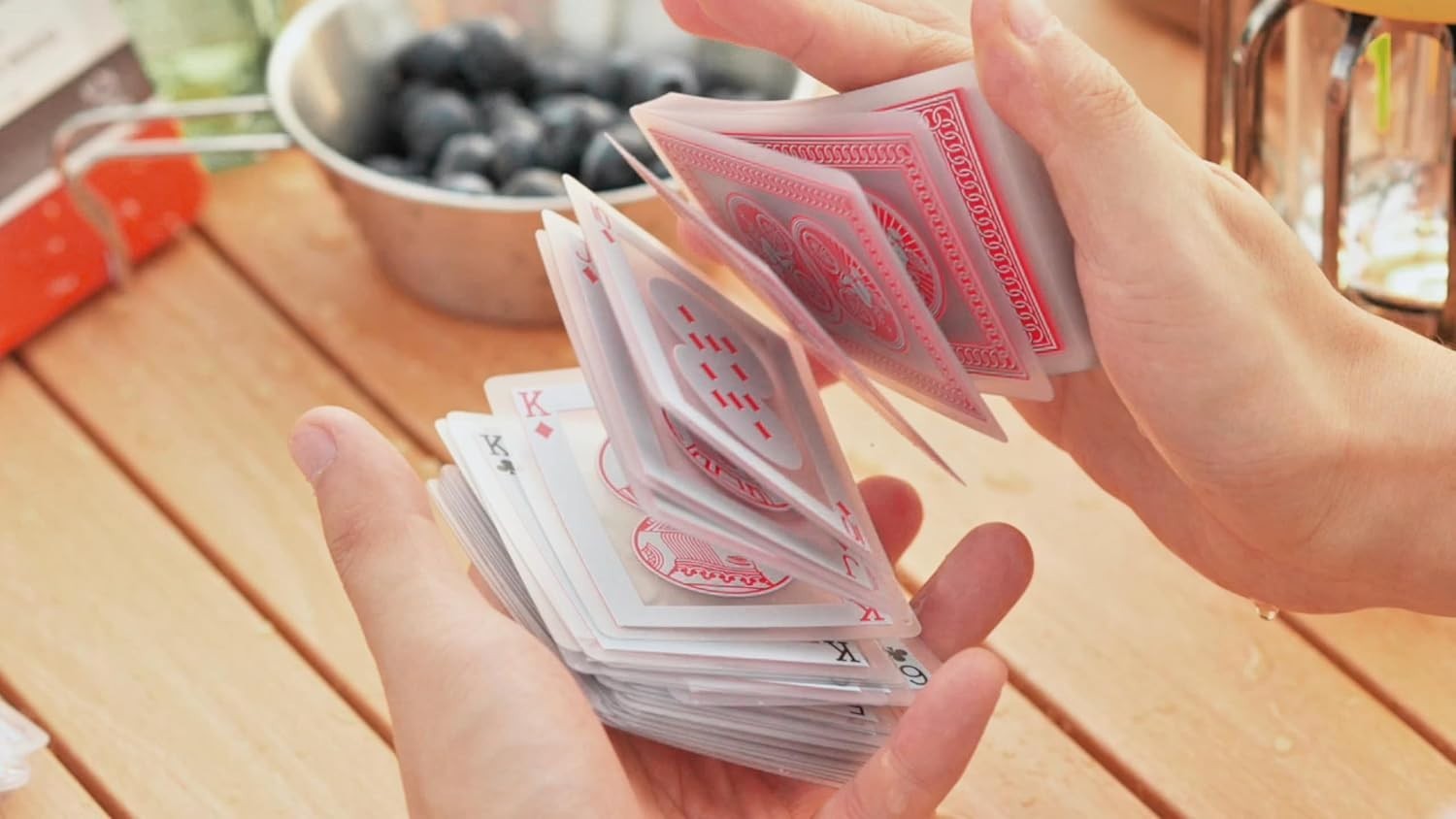 Durable Plastic Waterproof Playing Cards with Protective Case – Travel Ready