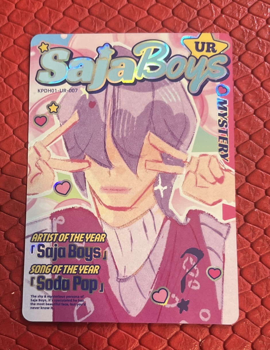 Mystery Signature Saja Boys Soda Pop KPop Demon Hunters Trading Card UR-007