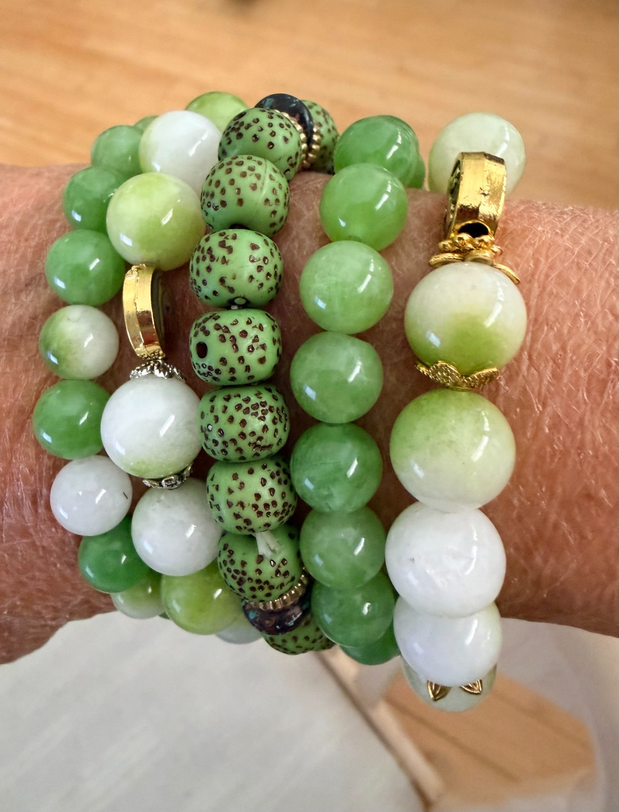 NATURAL STONE ROSARY BRACELETS