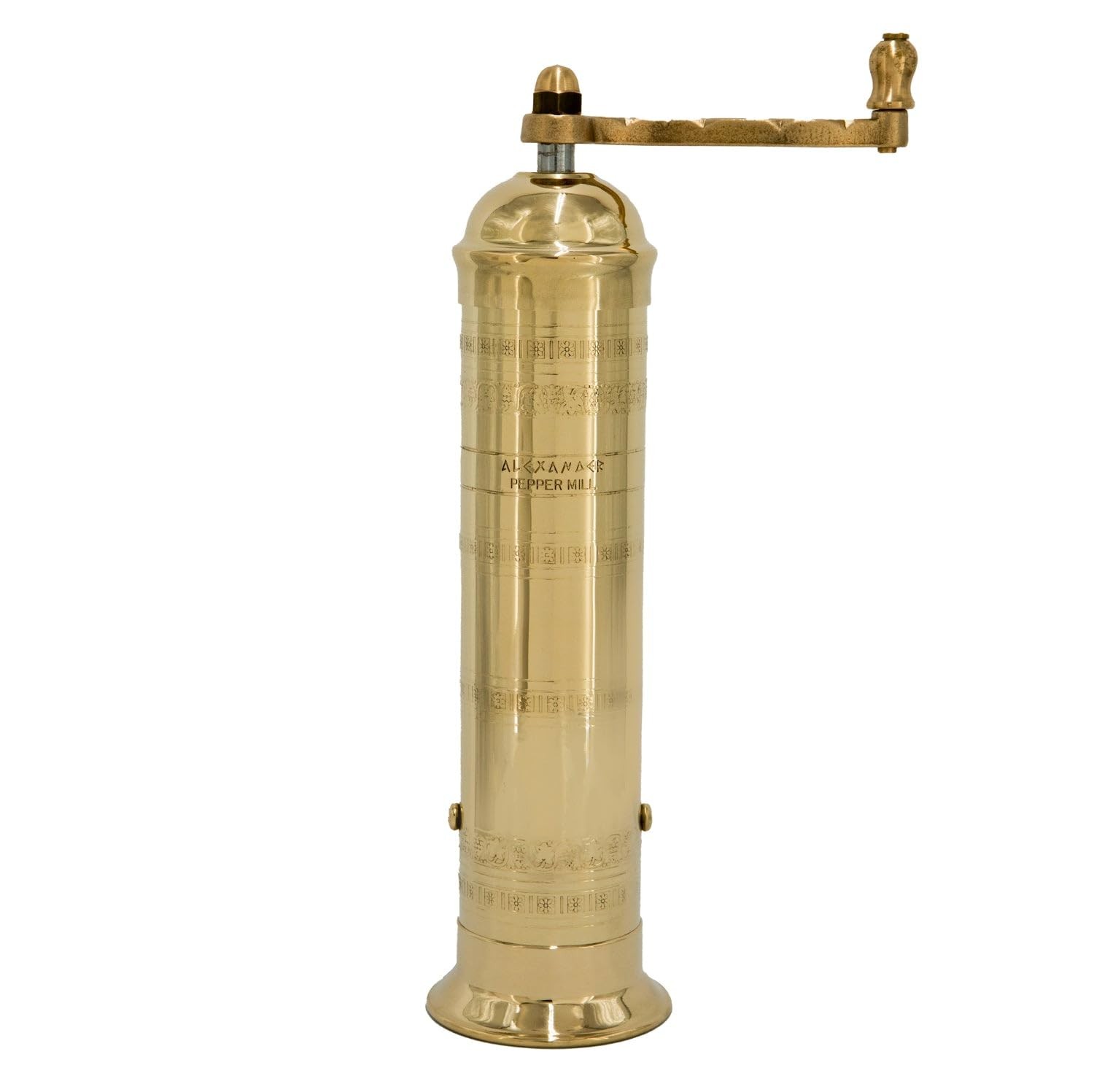 Alexander Home Original Greek Pepper Mill 10 Inch Brass European Manual Pepper
