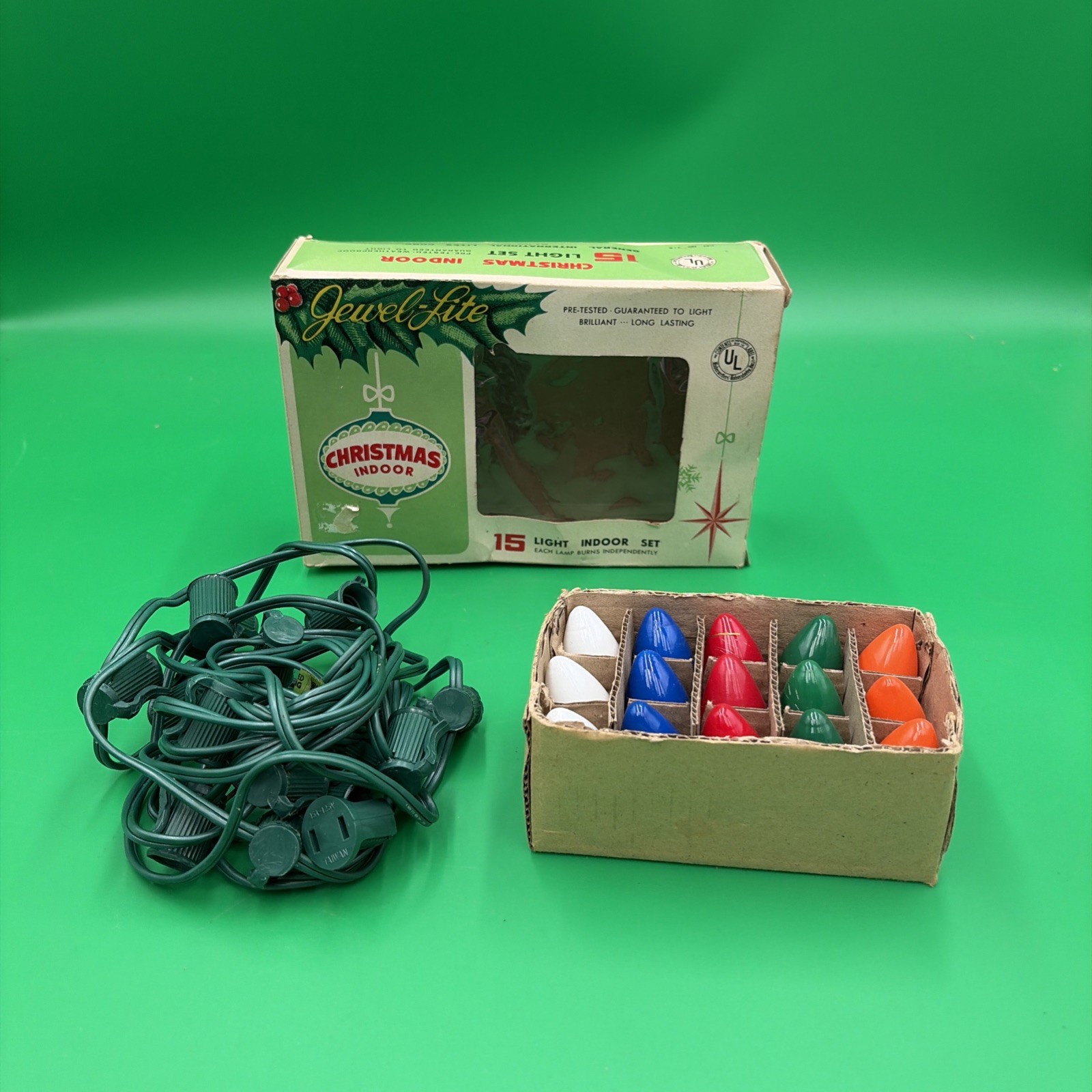 Vintage Christmas Tree Lights Jewel-Lite 715 Lights Indoor