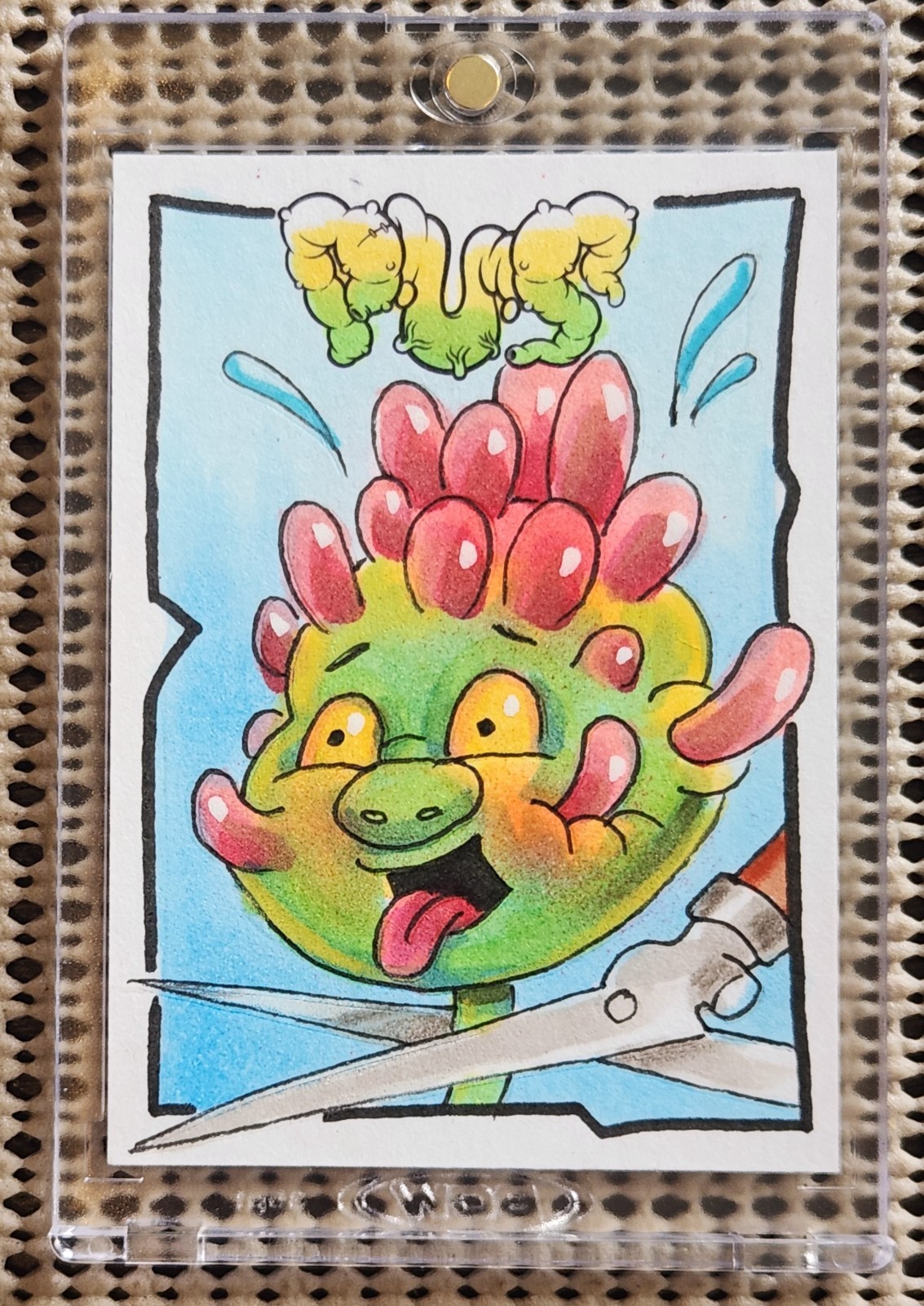 PUS Succu Len SKETCH CARD Poor Unfortunate Souls Get A Grip GPK GAVIN WILLIAMS